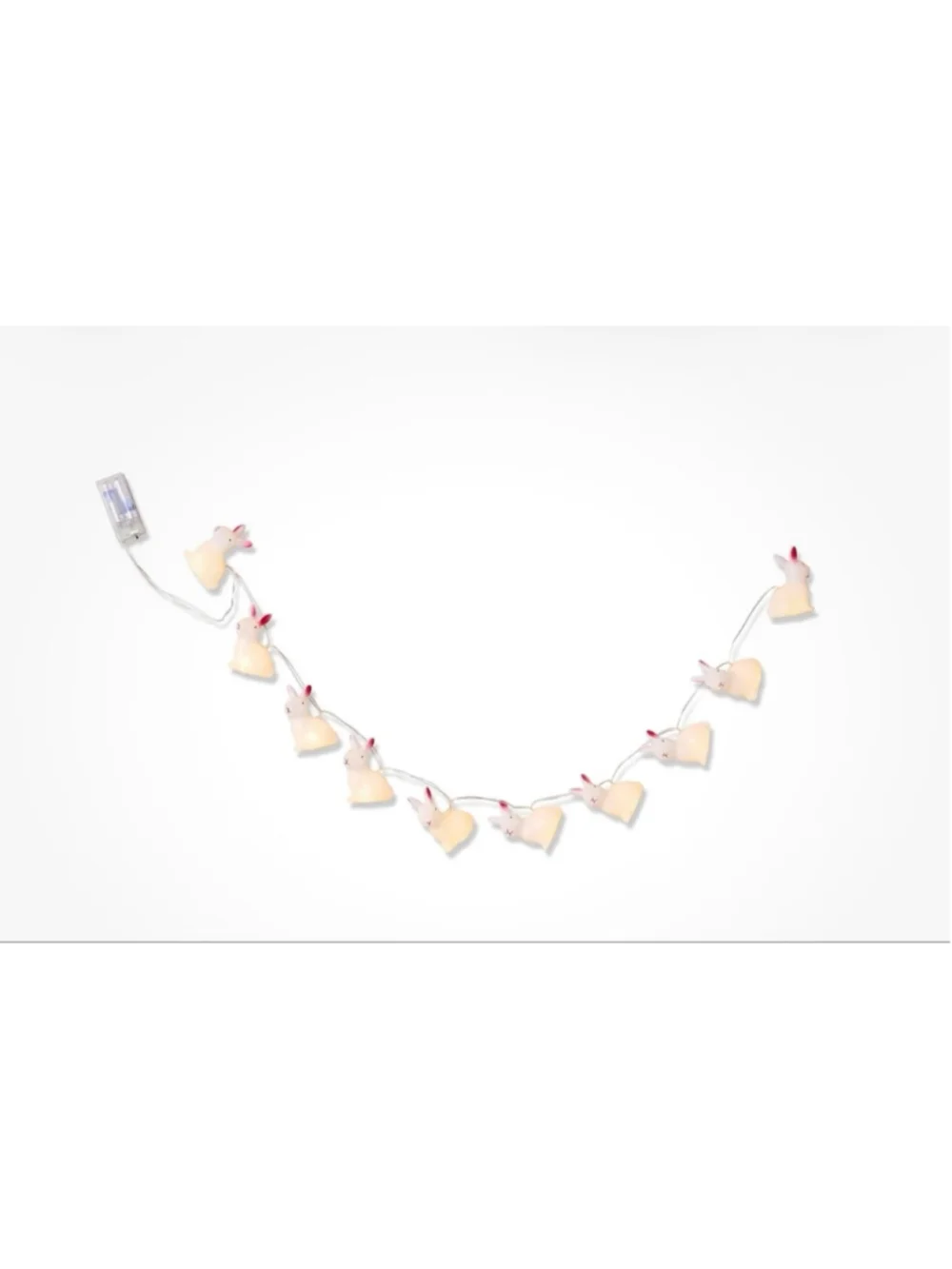 NEW Way To Celebrate! Easter Bunny String Lights One Size White Pink